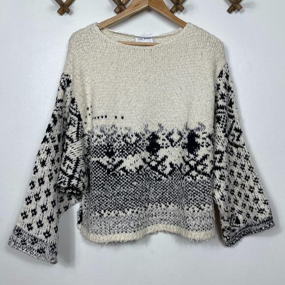 New Free People Midnight Beach Pullover in Evening Ivory Combo Women's Size XS - Picture 3 of 10
